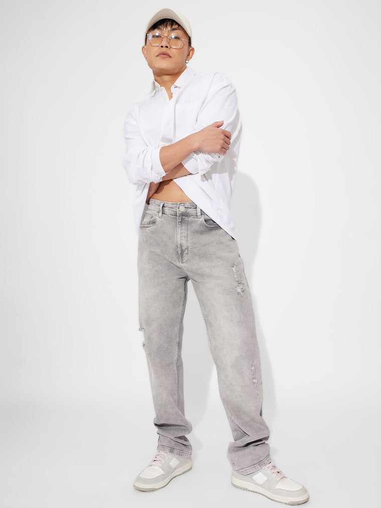 Granite Grey (Straight Fit) Men Straight Fit Jeans
