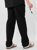 Solids: Midnight Black Cotton Linen Pants
