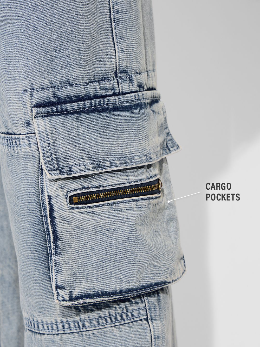 Baggy Cargo Denims: Arctic Men Cargo Jeans