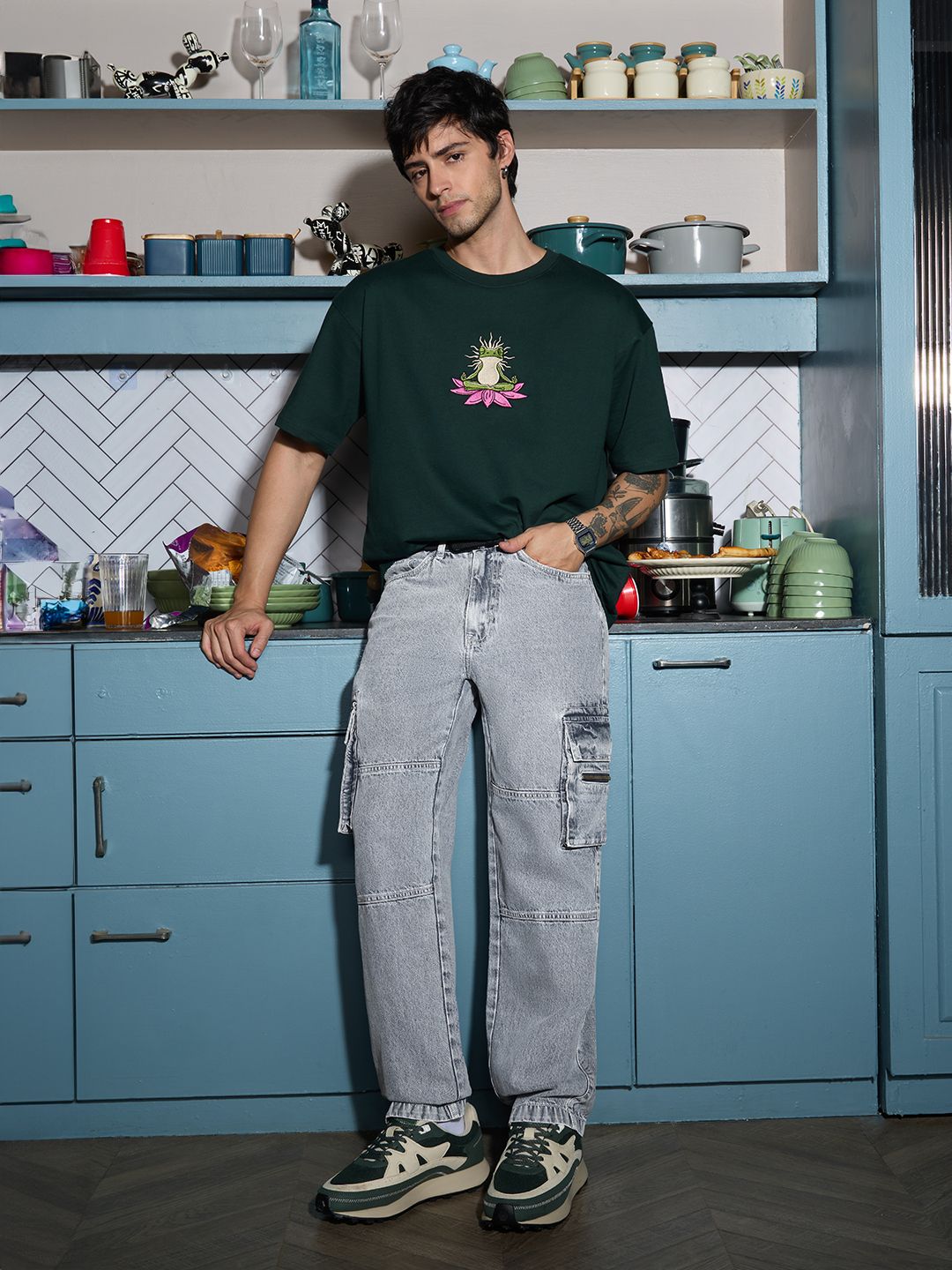 Baggy Cargo Denims: Arctic Men Cargo Jeans