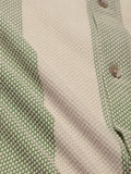 Popcorn Stripes: Sage Men Textured Shirts