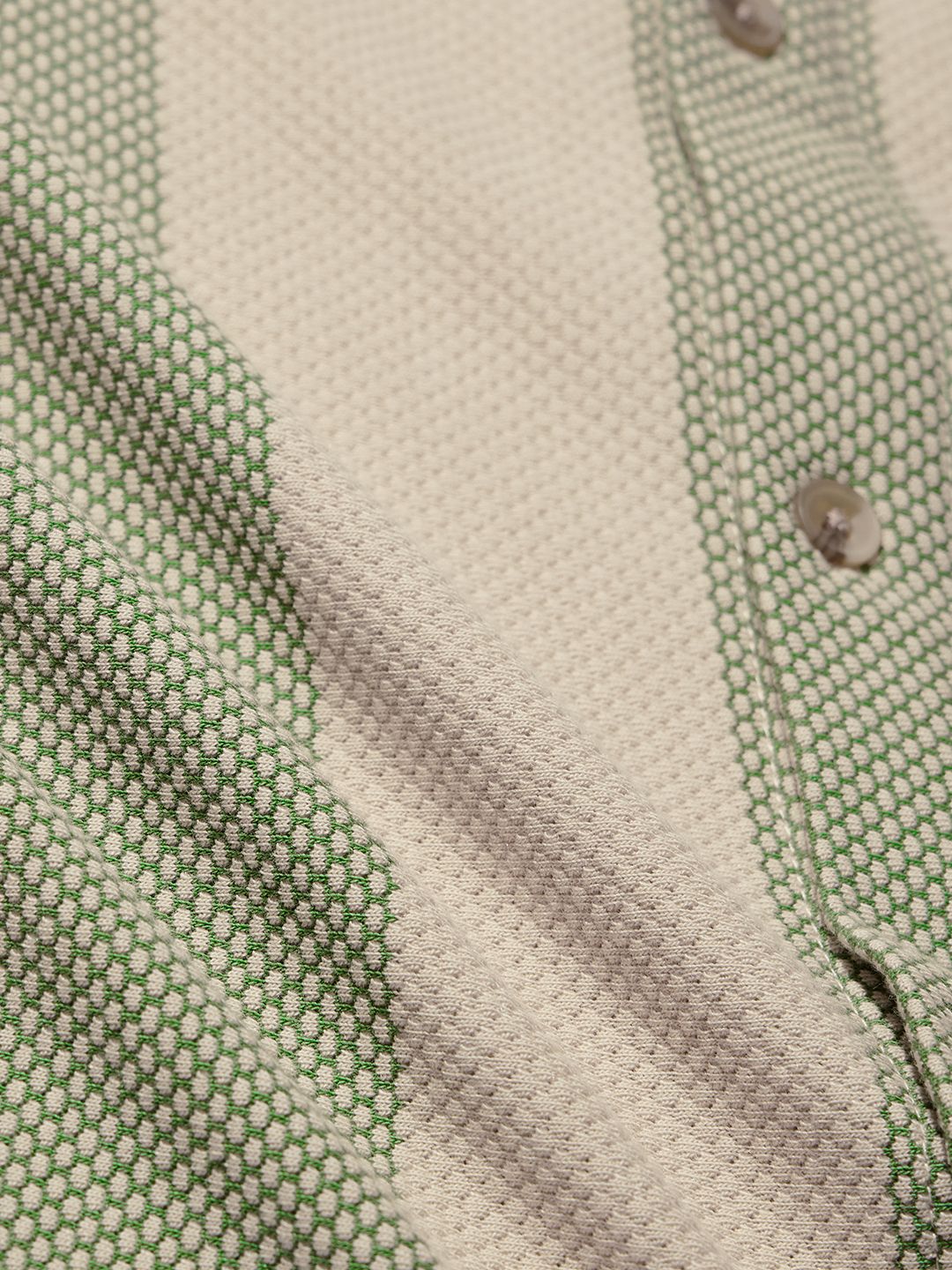 Popcorn Stripes: Sage Men Textured Shirts