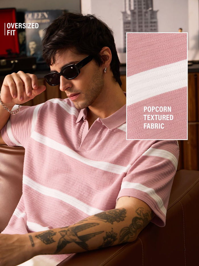 Textured Polo: Quartz Oversized Polos
