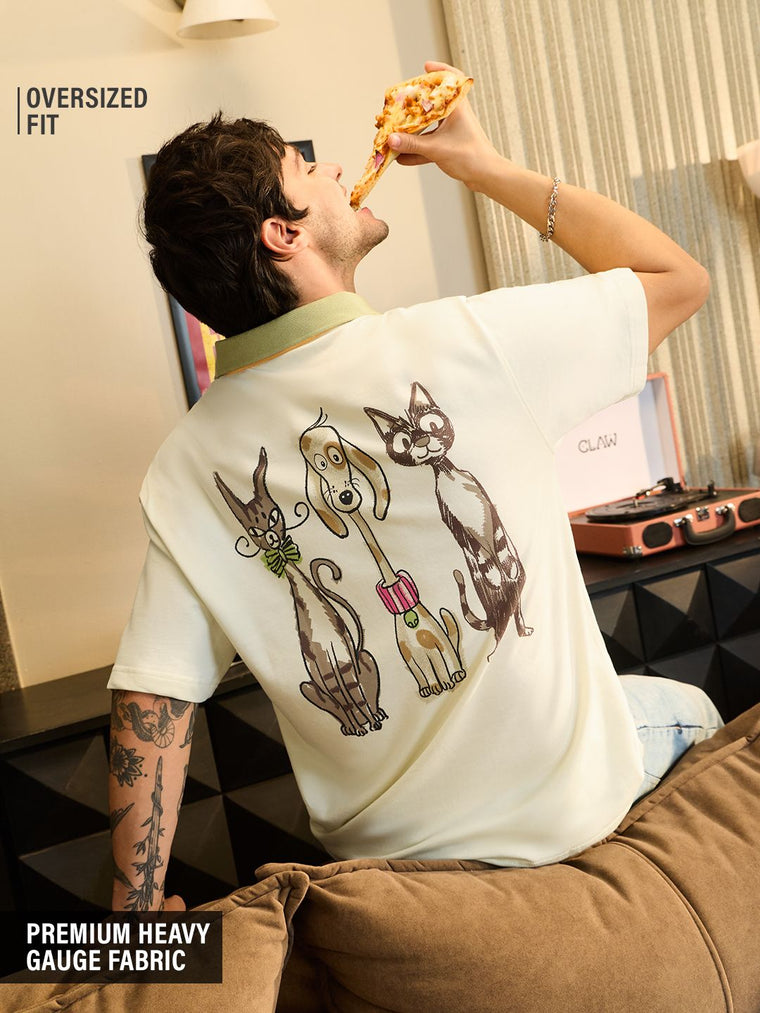 Pets On Prints: Sketch Oversized Polos