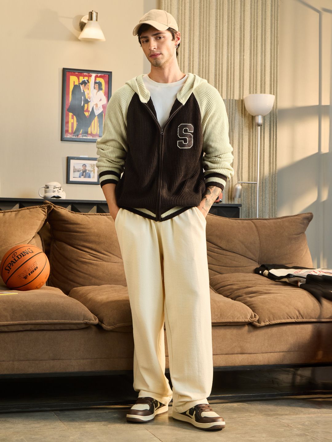 Hooded Sweater: Dune Oversized Pullovers