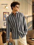 Cotton Linen Stripes: Horizon Cotton Linen Shirts