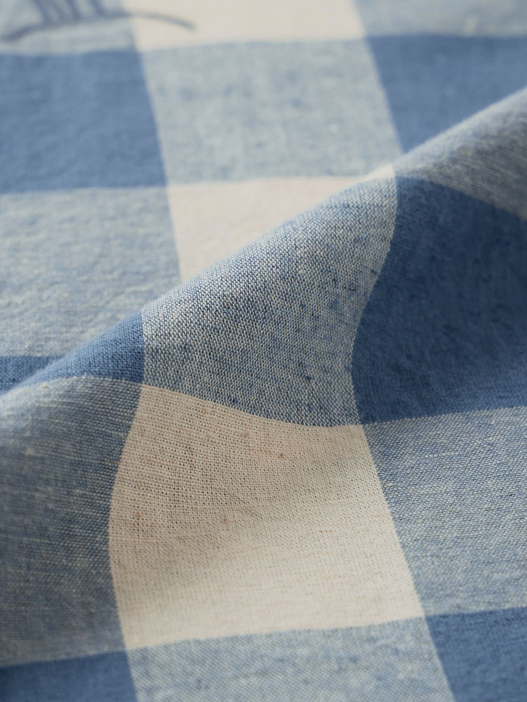 Cotton Linen Checks: Blue Sails Cotton Linen Shirts