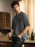 Textured Polo: Storm Oversized Polos
