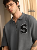 Textured Polo: Storm Oversized Polos