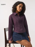 Tailored Solids: Amethyst Women Fitted Shirts
