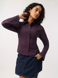 Tailored Solids: Amethyst Women Fitted Shirts