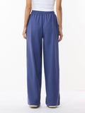 Core Solid Joggers: Steel Mist Women Wide Joggers
