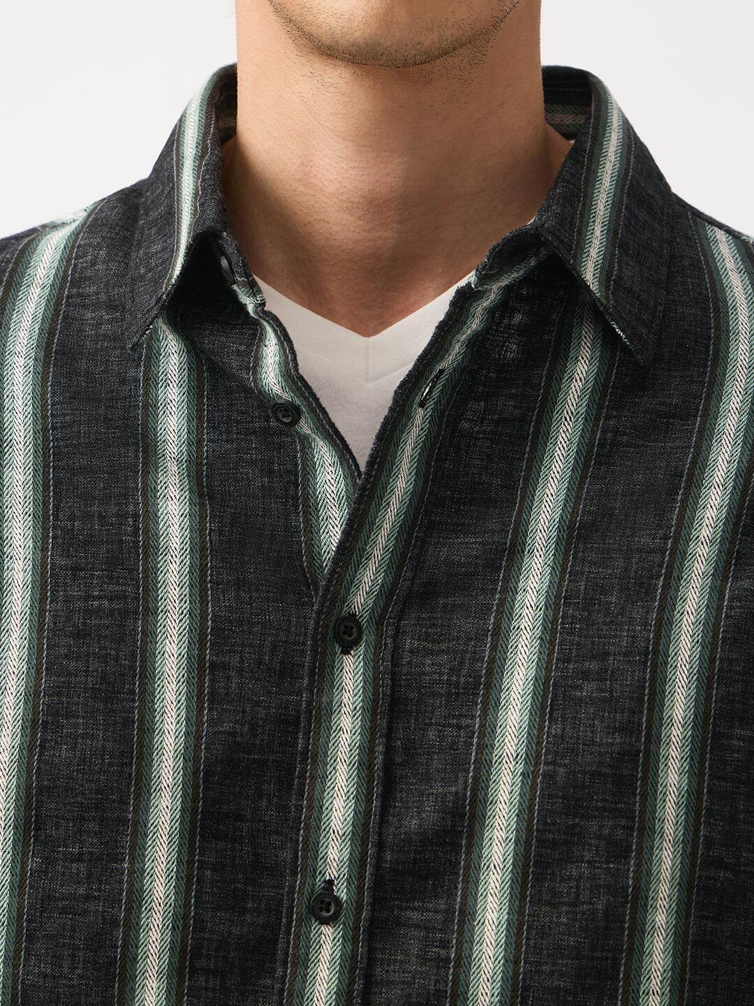 Relaxed Shirt: Saturn Men Textured Shirts
