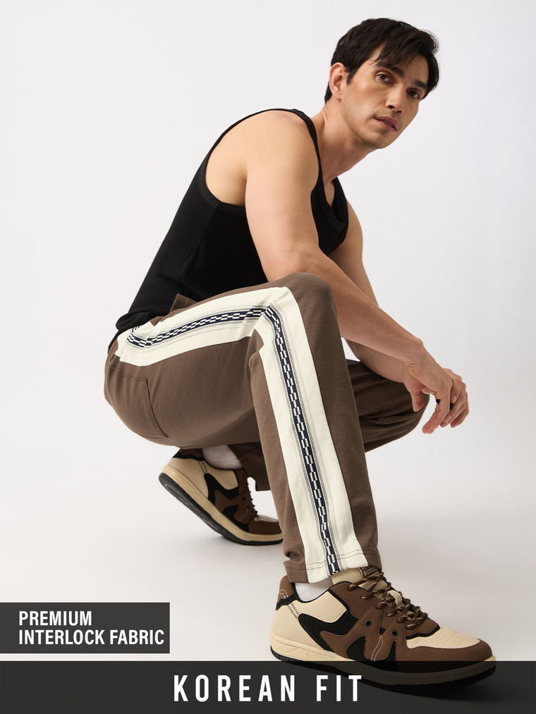 Straight-Fit Joggers: Coffee Bean Men Joggers