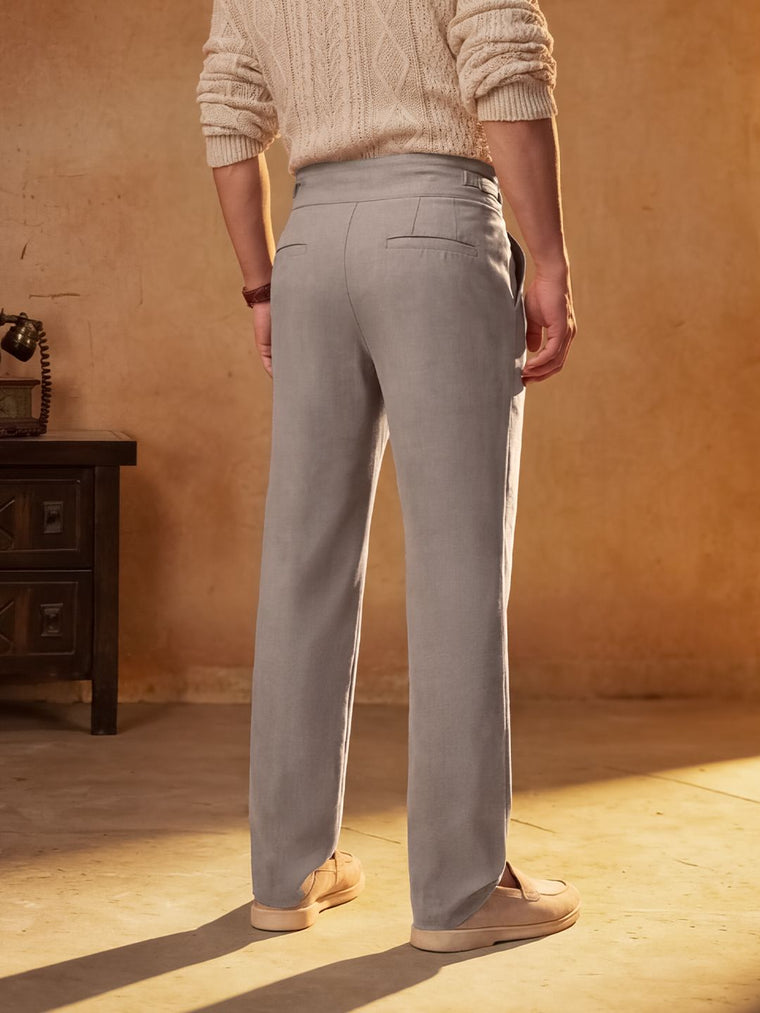 Gurkha Pants: Light Chestnut Brown Men Super Flex Pants