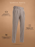 Gurkha Pants: Light Chestnut Brown Men Super Flex Pants