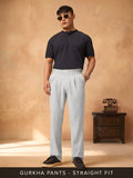 Gurkha Pants: Steel Grey Men Super Flex Pants