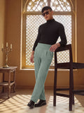 Gurkha Pants: Light Basil Green Men Super Flex Pants