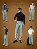 Gurkha Pants: Light Basil Green Men Super Flex Pants