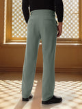 Gurkha Pants: Light Basil Green Men Super Flex Pants