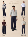 Korean Pants: Navy Men Korean Pants