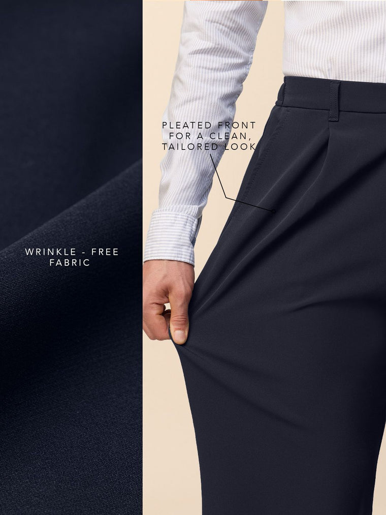 Korean Pants: Navy Men Korean Pants