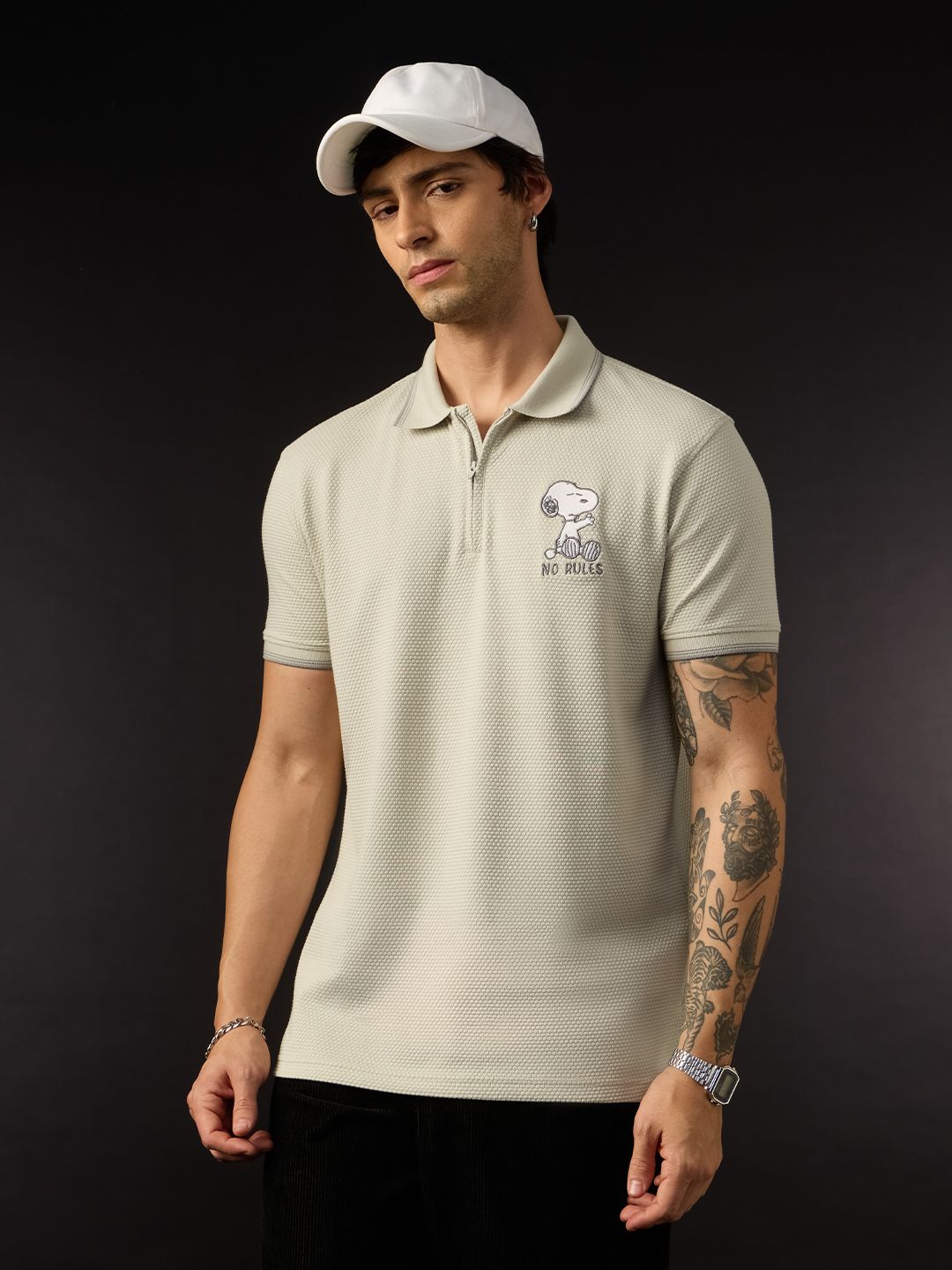 Peanuts: No Rules Zipper Polos
