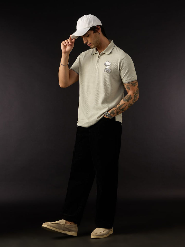 Peanuts: No Rules Zipper Polos