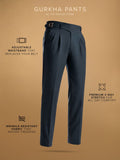 Gurkha Pants: Deep Blue Men Super Flex Pants
