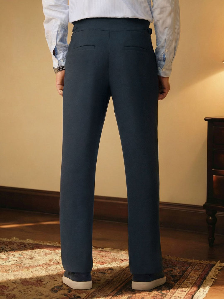 Gurkha Pants: Deep Blue Men Super Flex Pants