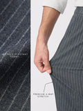Super Pants: Grey Stripes (Classic Fit) Men Super Flex Pants