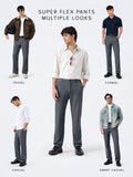 Super Pants: Grey Stripes (Classic Fit) Men Super Flex Pants