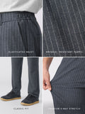 Super Pants: Grey Stripes (Classic Fit) Men Super Flex Pants