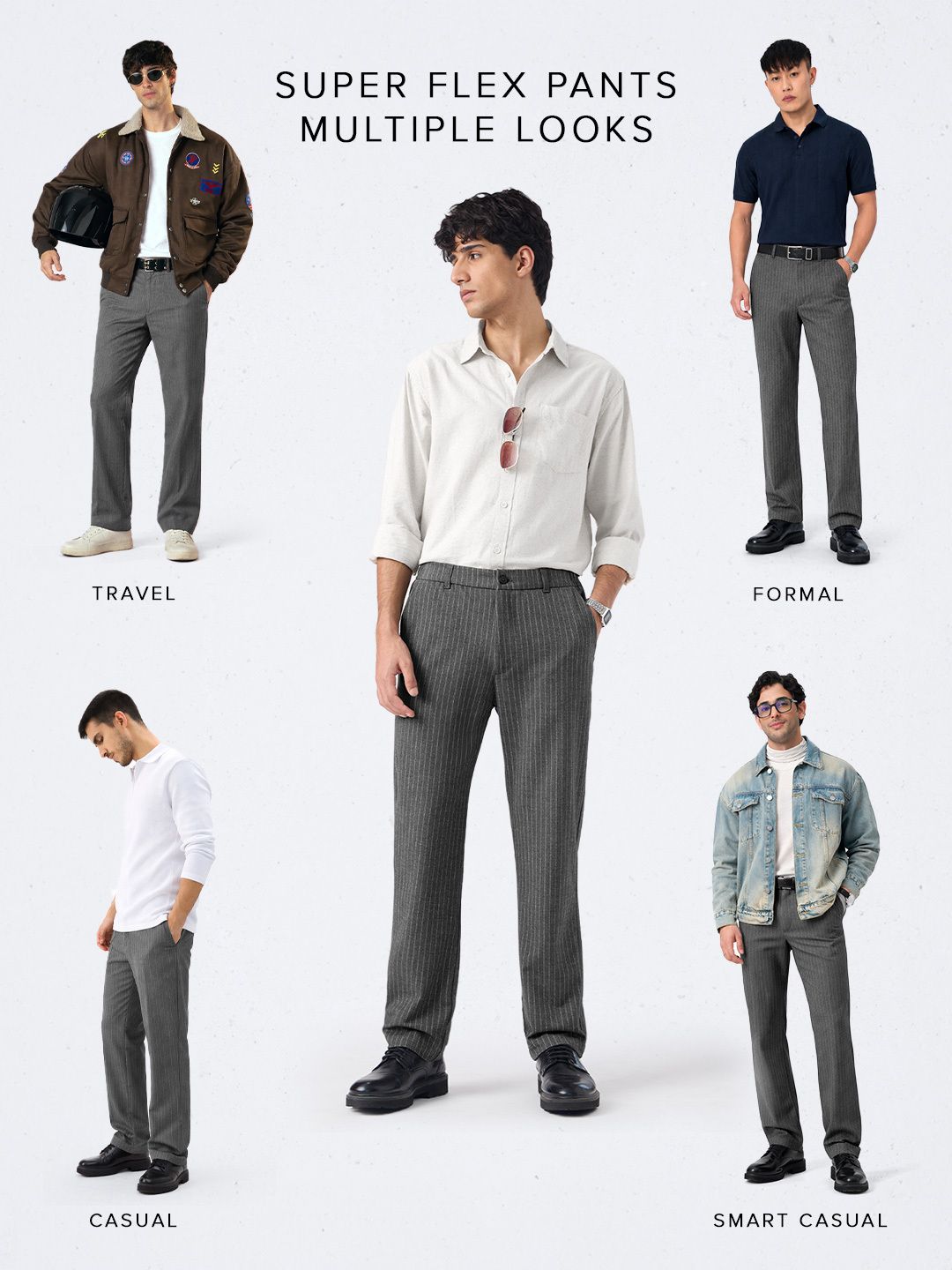 Super Pants: Eclipse Stripes Men Super Flex Pants