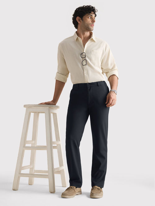 Super Pants: Azure Blue (Classic Fit) Men Super Flex Pants