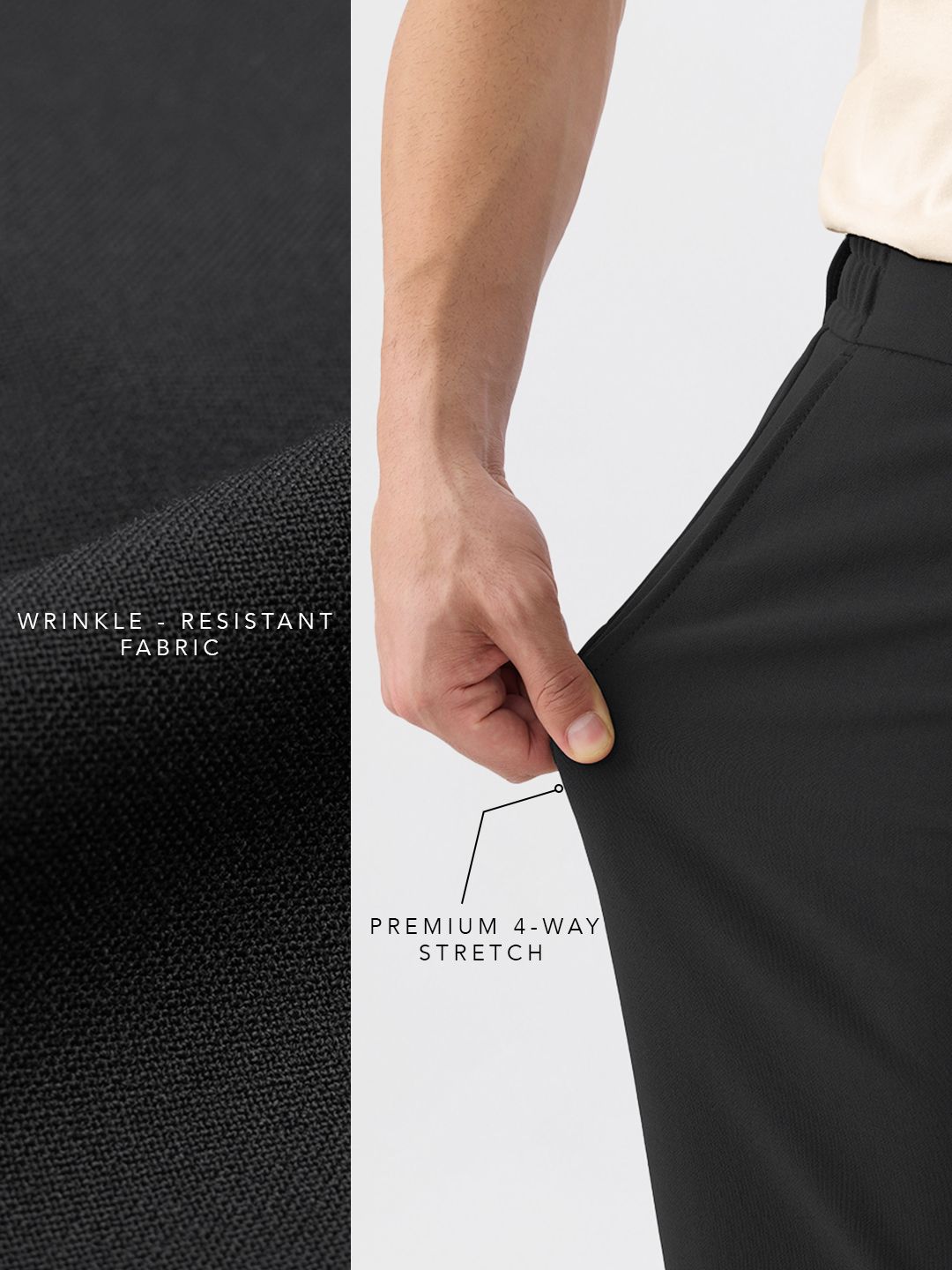 Super Pants: Charcoal Ash (Classic Fit) Men Super Flex Pants