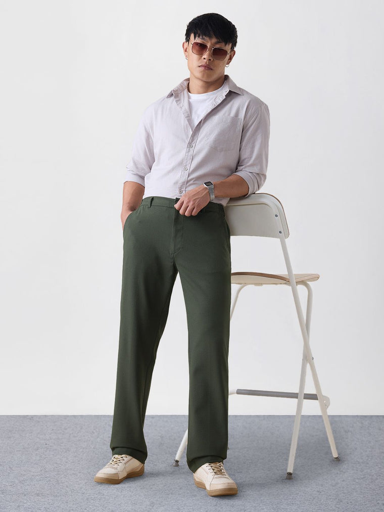 Super Pants: Hunter Green (Classic Fit) Men Super Flex Pants