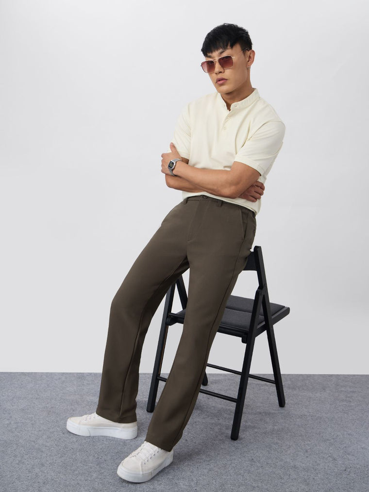 Super Pants: Mocha (Classic Fit) Men Super Flex Pants
