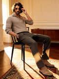 Gurkha Pants: Pecan Brown Stripes Men Super Flex Pants