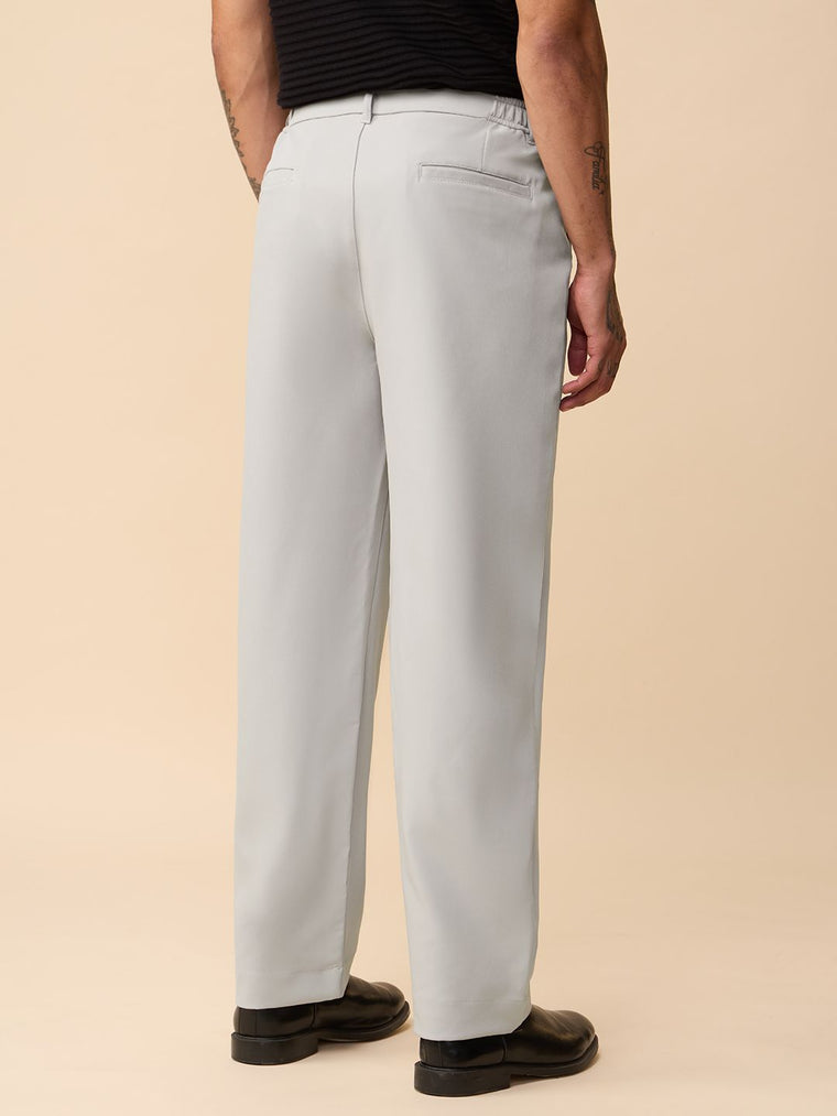 Korean Pants: Light Grey Men Korean Pants