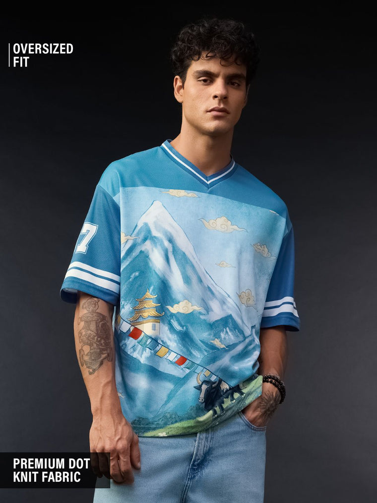 Tibetan Tales: Blue Sky Oversized Jerseys