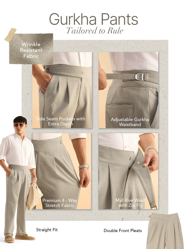Gurkha Pants: Granite Men Super Flex Pants