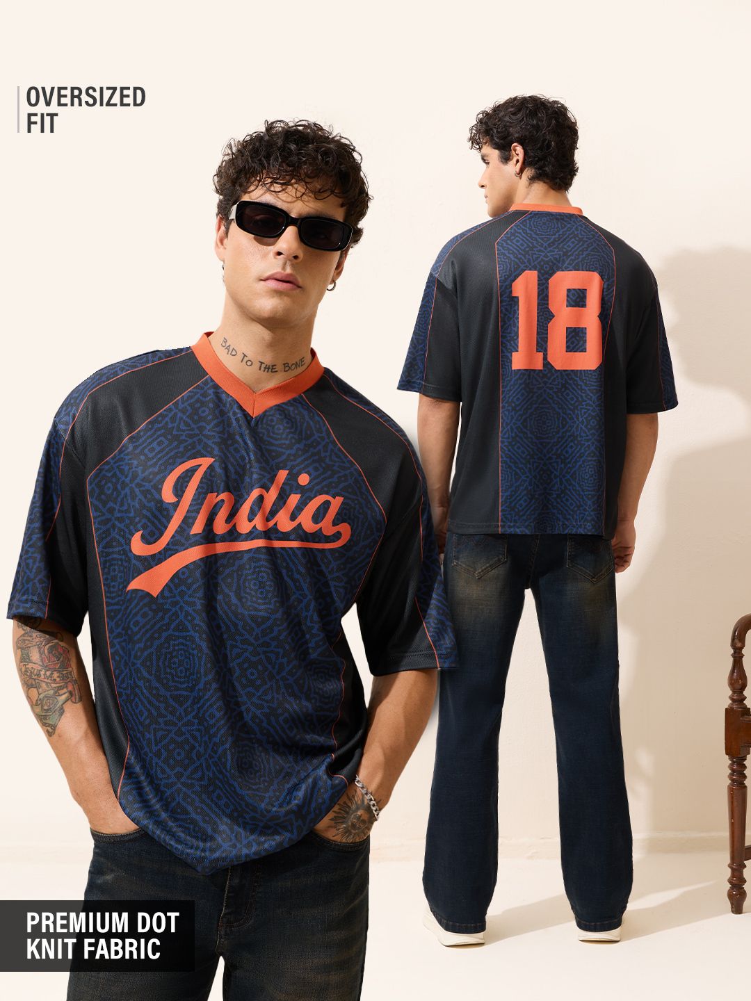 India: Blue Legacy Oversized Jerseys
