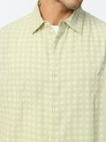 Textured Shirt: Olive Mist Men Textured Shirts