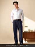 Korean Pants: Navy Men Korean Pants