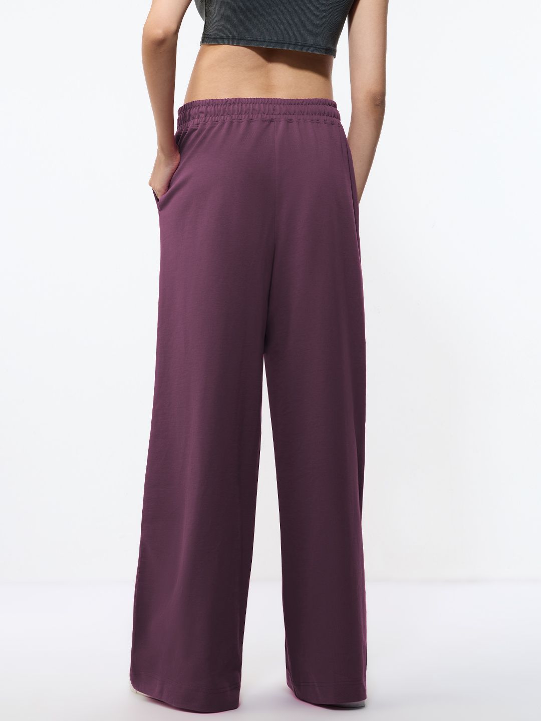 Wide Solid Joggers: Orchid Women Wide Joggers