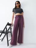 Wide Solid Joggers: Orchid Women Wide Joggers