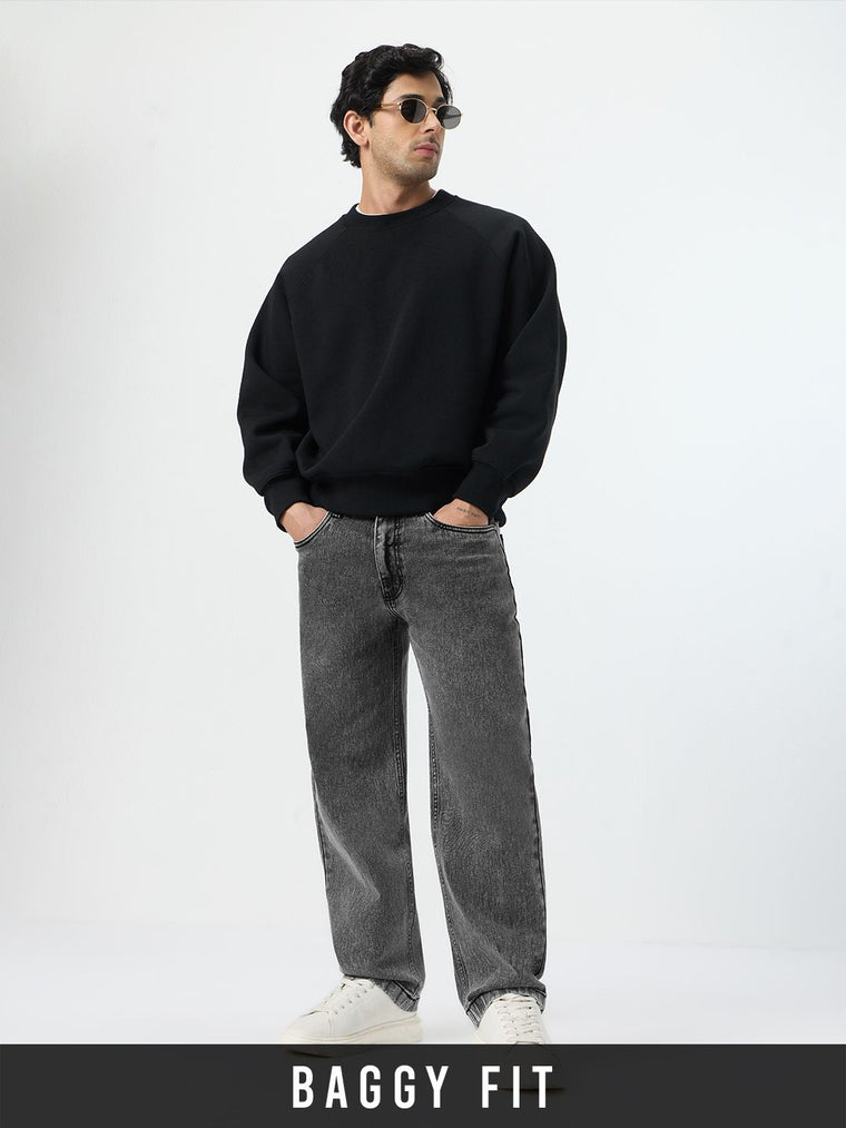 Baggy-Fit Denim: Porpoise Men Baggy Fit Jeans