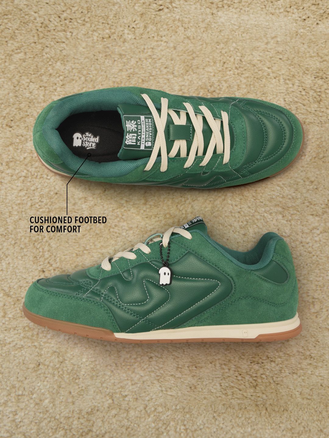 Kanso ZE: Green Men Low Top Sneakers