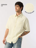 Textured Shirt: Ecru Men Textured Shirts